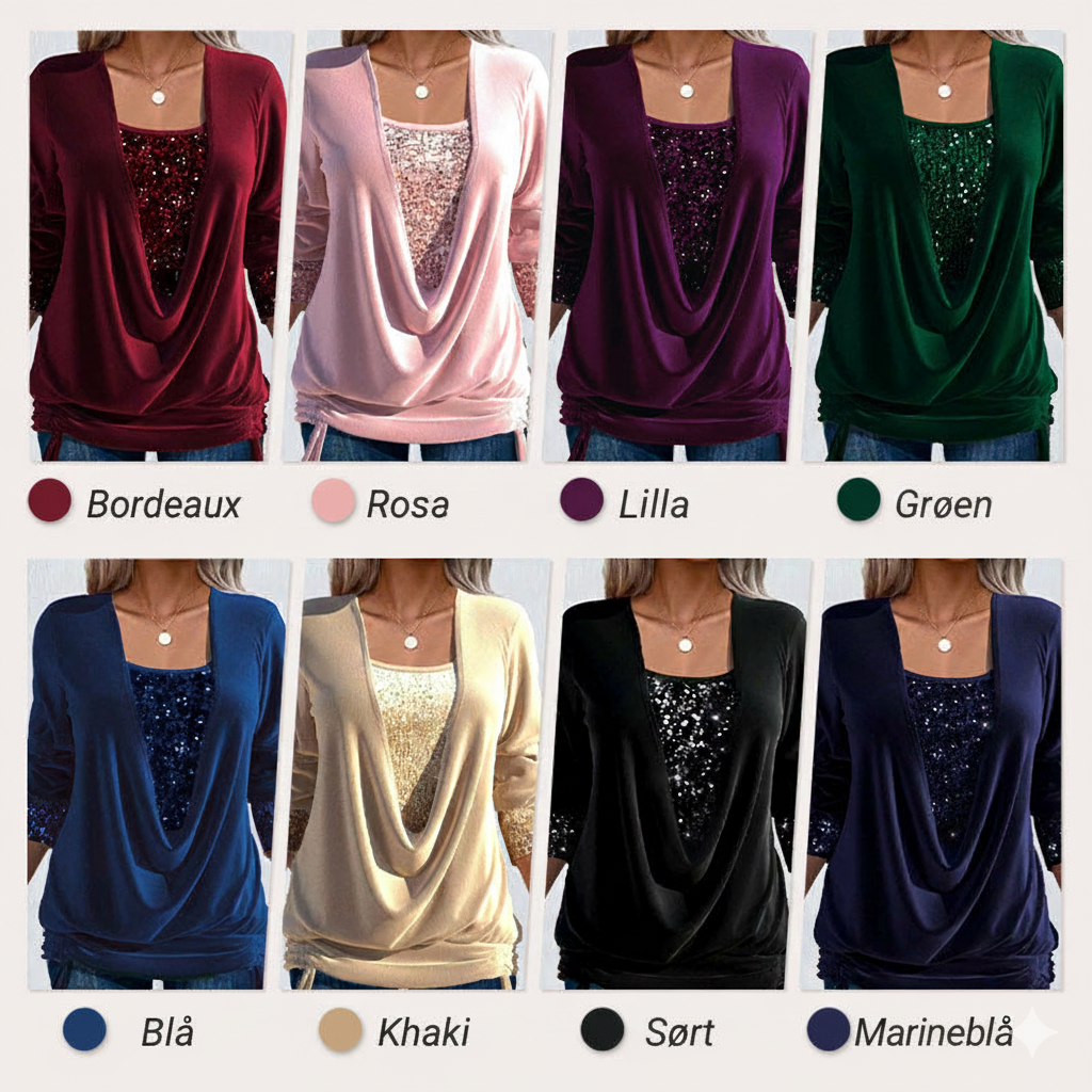 Revaux™ | Nina - dametrøje med palietter